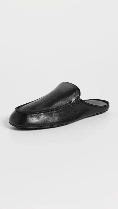Mansur Gavriel Loafer Mules Black | Thumbnail 2
