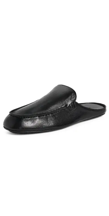Mansur Gavriel Loafer Mules Black | Thumbnail 1
