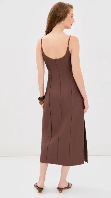 The Wolf Gang Romy Maxi Dress Chocolate | Thumbnail 3