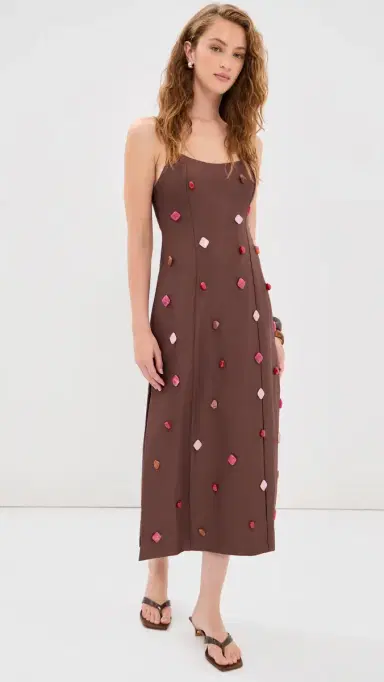 The Wolf Gang Romy Maxi Dress Chocolate | Thumbnail 5