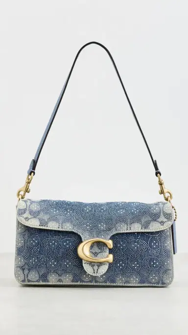 Coach Soft Crystal Signature Denim Tabby Shoulder Bag 26 Denim One Size | Thumbnail 2