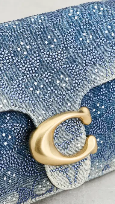 Coach Soft Crystal Signature Denim Tabby Shoulder Bag 26 Denim One Size | Thumbnail 5