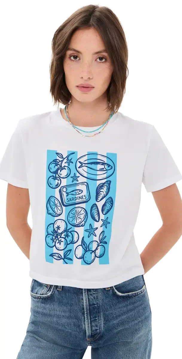 Sunny Somewhere Beachside Summer Everyday Tee White