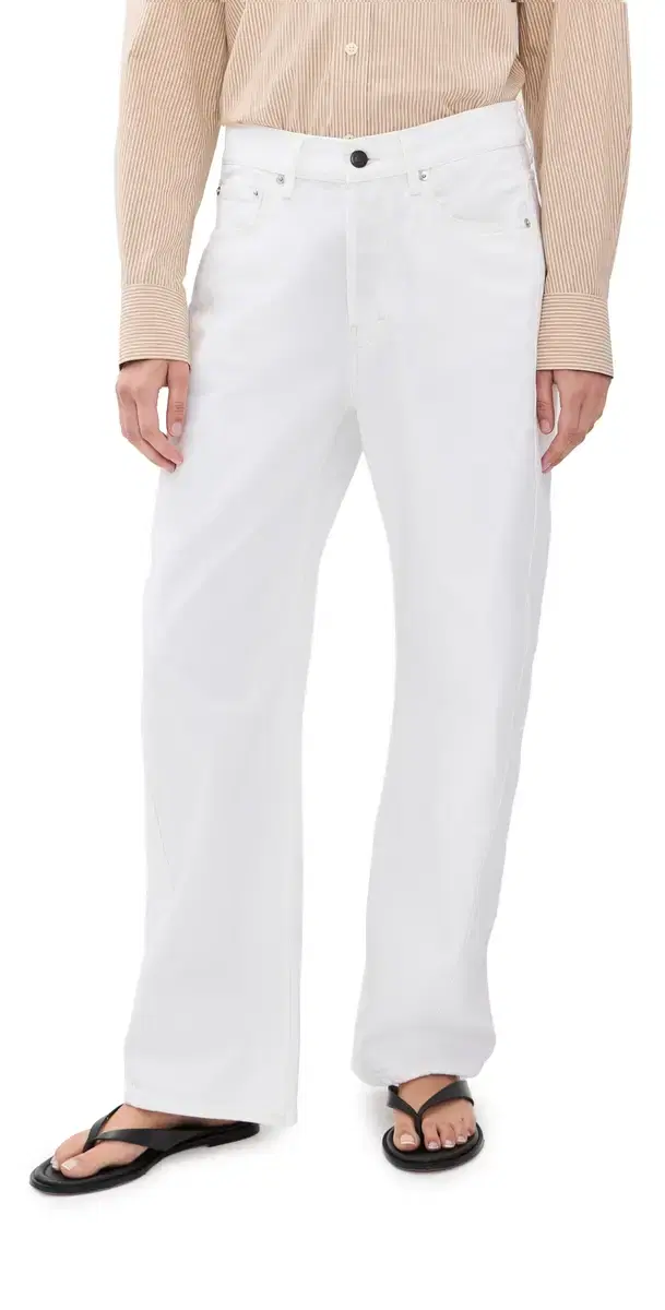Callum Barrel Jeans Talc