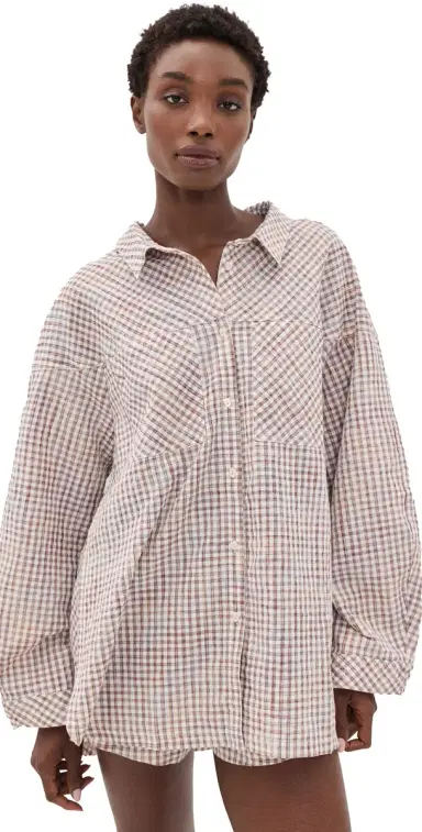 Free People Cross My Heart Button Down Shirt Combo | Thumbnail 1