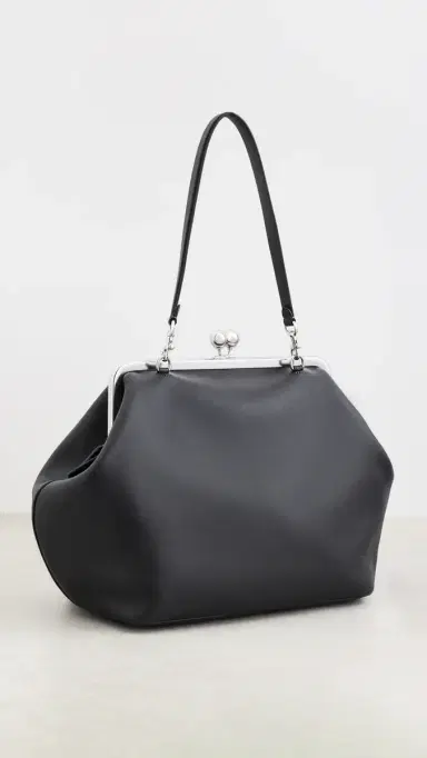 Coach Large Leather Kiss-Lock Frame Bag | Thumbnail 4 Coach Large Leather Kiss-Lock Frame Bag | Thumbnail 4