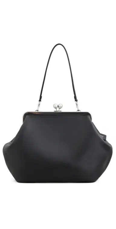 Coach Large Leather Kiss-Lock Frame Bag | Thumbnail 1 Coach Large Leather Kiss-Lock Frame Bag | Thumbnail 1