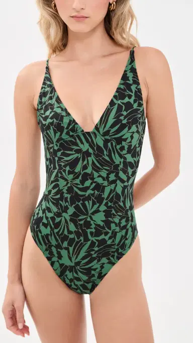 Ulla Johnson Alba Deep V Maillot One iece Neptune | Thumbnail 2 Ulla Johnson Alba Deep V Maillot One iece Neptune | Thumbnail 2