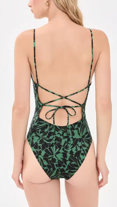 Ulla Johnson Alba Deep V Maillot One iece Neptune | Thumbnail 3 Ulla Johnson Alba Deep V Maillot One iece Neptune | Thumbnail 3