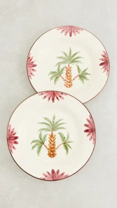 LES OTTOMANS Tree Hand Painted Salad/Dessert Plate | Thumbnail 2