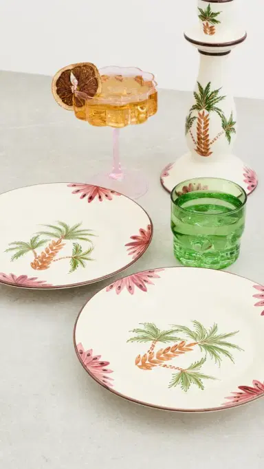LES OTTOMANS Tree Hand Painted Salad/Dessert Plate | Thumbnail 3