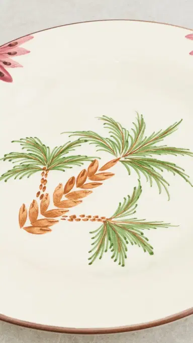 LES OTTOMANS Tree Hand Painted Salad/Dessert Plate | Thumbnail 4