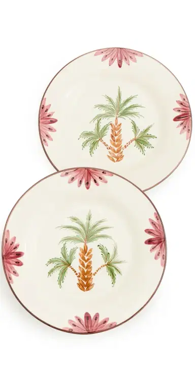 LES OTTOMANS Tree Hand Painted Salad/Dessert Plate | Thumbnail 1