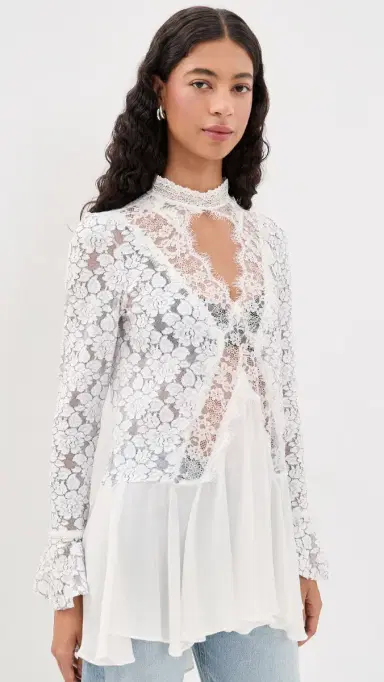 Free People First Crush Lace Tunic Top | Thumbnail 2 Free People First Crush Lace Tunic Top | Thumbnail 2