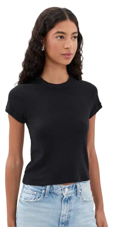 Mother The Itty Bitty Ringer Tee Black S | Thumbnail 1