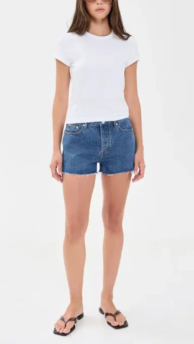 PARKE Cut Off Shorts Med Wash | Thumbnail 5
