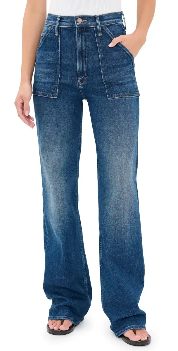 MOTHER The Patch Maven Sneak Jeans Spare Me The Drama