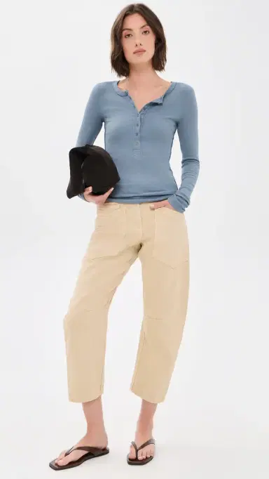 Free People Jamie Henley Tee Flint Stone L | Thumbnail 5