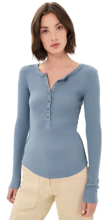 Free People Jamie Henley Tee Flint Stone L | Thumbnail 1