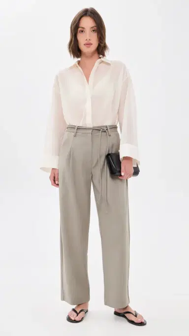 St. Agni Tailored Barrel Pants Light Taupe S | Thumbnail 5