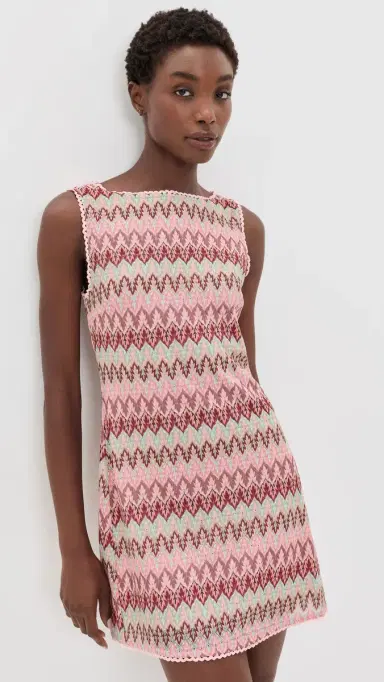 Hill House Home The Lisandra Dress Pink Multi | Thumbnail 2