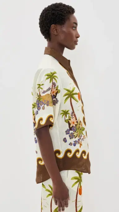 ALÉMAIS Island Cove Linen Shirt Cream 6 | Thumbnail 4 ALÉMAIS Island Cove Linen Shirt Cream 6 | Thumbnail 4