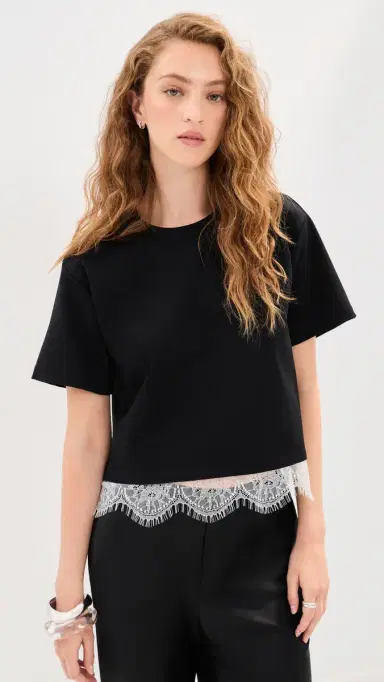 LE BOP Lace Hazel Cropped Tee | Thumbnail 2