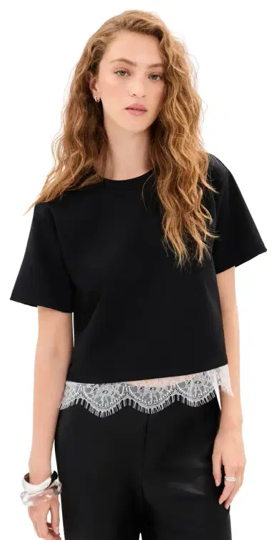 LE BOP Lace Hazel Cropped Tee | Thumbnail 1