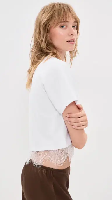 LE BOP Lace Hazel Cropped Tee | Thumbnail 4