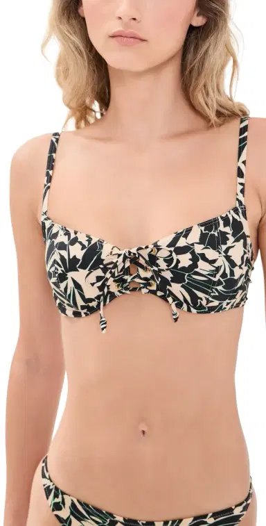 Ulla Johnson Noa Front Tie Bikini Top | Thumbnail 1 Ulla Johnson Noa Front Tie Bikini Top | Thumbnail 1