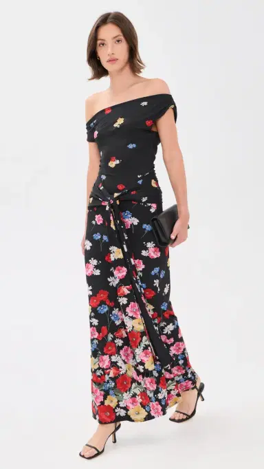 Show Me Your Mumu Winona Wrap Maxi Dress Falling Floral | Thumbnail 2