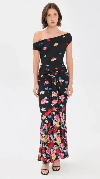 Show Me Your Mumu Winona Wrap Maxi Dress Falling Floral | Thumbnail 5