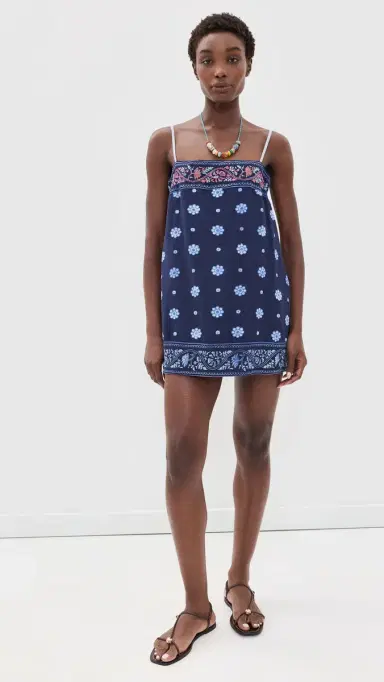 Free People Bali Take e with You Mini Dress Indigo | Thumbnail 5