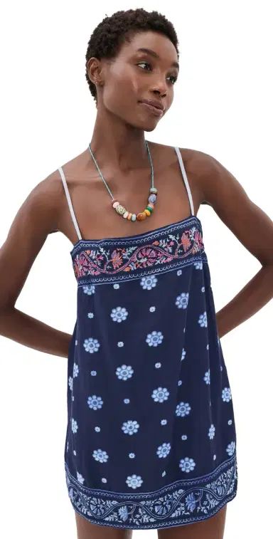 Free People Bali Take e with You Mini Dress Indigo | Thumbnail 1