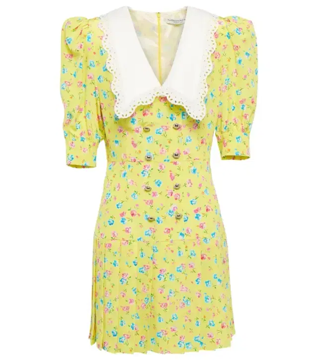 Alessandra Rich Floral silk minidress