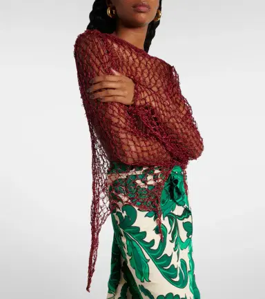 Etro Open-knit sweater and printed crop top set | Thumbnail 4