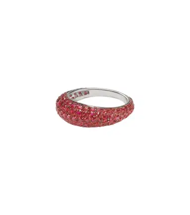 Kamyen Disco 18kt white gold ring with rubies | Thumbnail 1