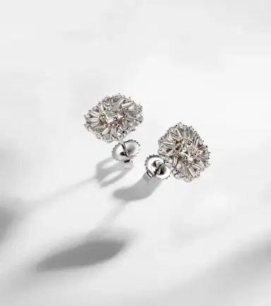 Suzanne Kalan Princess Burst 18kt white gold stud earrings with diamonds | Thumbnail 5 Suzanne Kalan Princess Burst 18kt white gold stud earrings with diamonds | Thumbnail 5