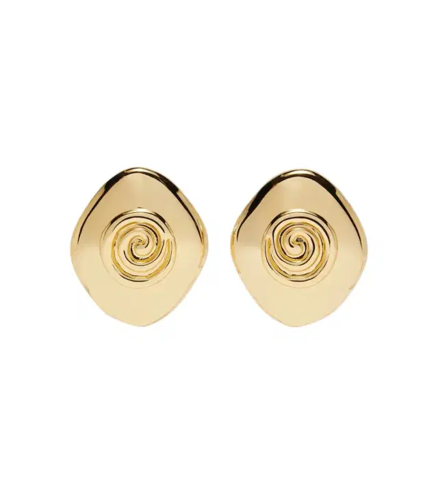 Dehanche Déhanche Koru 14kt gold-plated stud earrings
