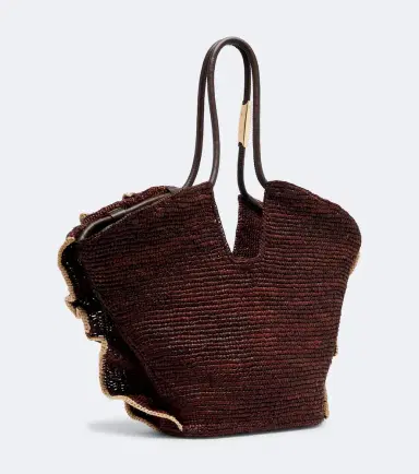 Zimmermann Goldentime Medium ruffled raffia tote bag | Thumbnail 2 Zimmermann Goldentime Medium ruffled raffia tote bag | Thumbnail 2