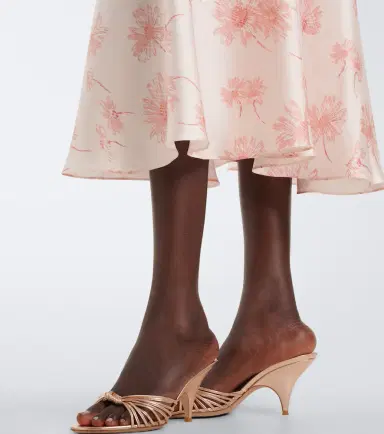 Rodarte Floral silk twill midi dress | Thumbnail 5 Rodarte Floral silk twill midi dress | Thumbnail 5