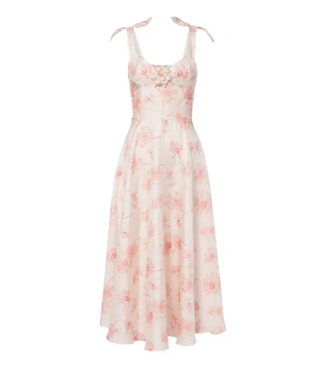 Rodarte Floral silk twill midi dress