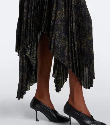 Proenza Schouler Paulina draped floral georgette midi dress | Thumbnail 3