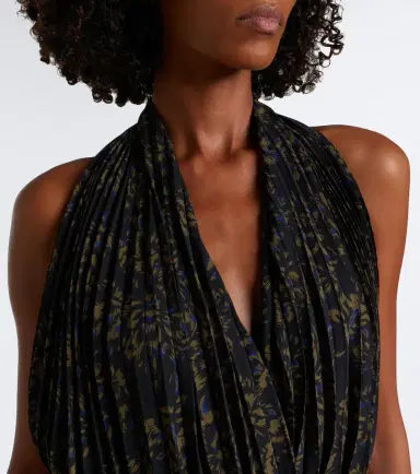 Proenza Schouler Paulina draped floral georgette midi dress | Thumbnail 5