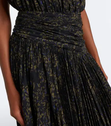 Proenza Schouler Paulina draped floral georgette midi dress | Thumbnail 6