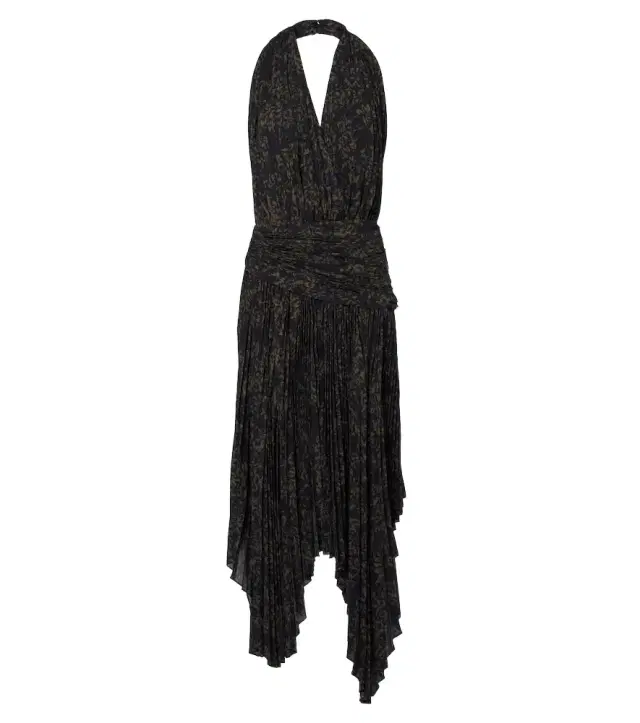 Proenza Schouler Paulina draped floral georgette midi dress