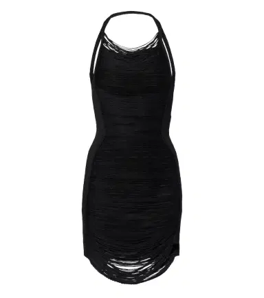 The Attico Fringed halterneck minidress | Thumbnail 1