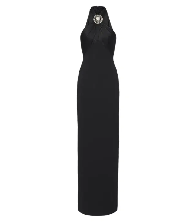 David Koma Embellished halterneck gown