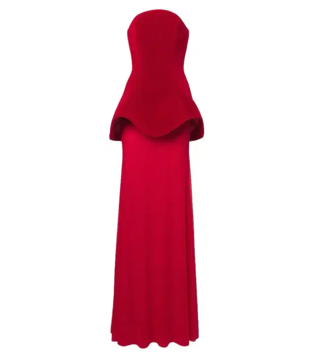 David Koma Peplum strapless gown