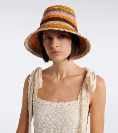 Zimmermann Raffia striped bucket hat | Thumbnail 4